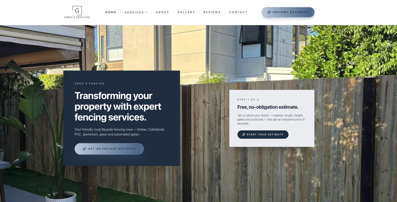 Greg's Fencing — recent SW Digital project